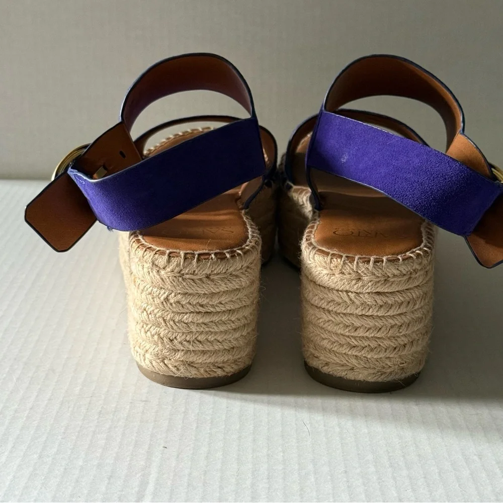 SARTO By Franco‎ Sarto Purple Espadrille Wedges Women’s Size 10M Platform